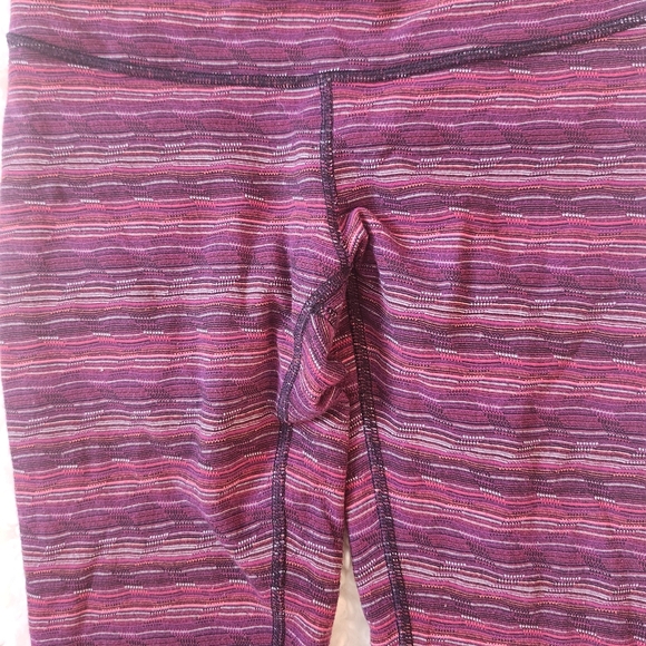 lululemon Sz 6 Wunder Under High Rise Leggings Space Dye Plum Yoga Gym - Picture 3 of 13